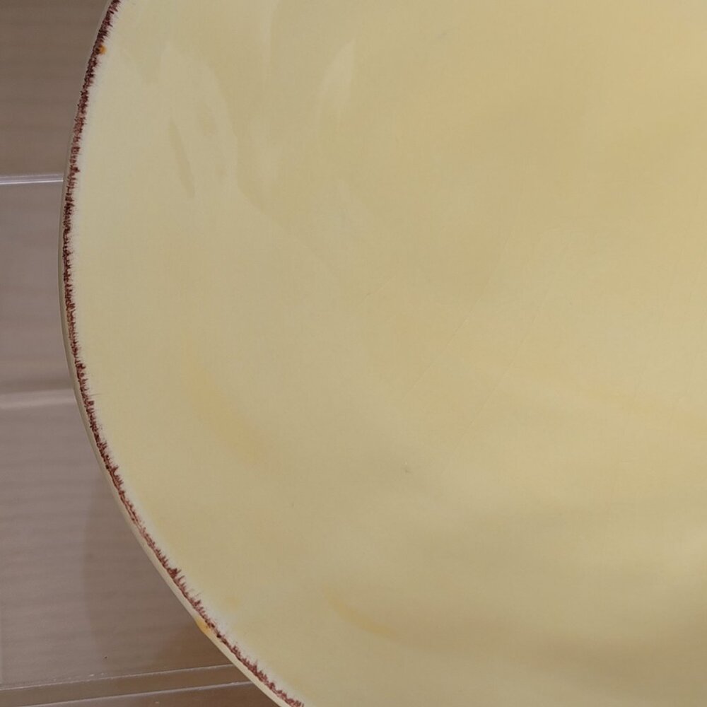 Crate&Barrel Lucca Yellow Stoneware Made In Italy Soup Salad Bowl 8.5 in Set 2 - Picture 14 of 16